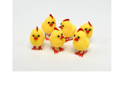 Пасхальное украшение цыплята, 5cm, 6шт/уп.ML1-34