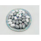 Oua de Paste din polistiren pe farfurie, 3cm. argintiu/alb,28buc/set. ML1-42