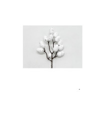 Пасхальные яйца из полистирола на веточке, 3cm. белые/красные,13шт. ML1-105