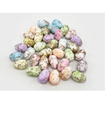 41445 Пасхальные яйца из полистирола 3cm. цветные/золото. 36шт/уп. ML1-96