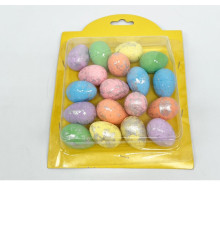 41447 Пасхальные яйца из полистирола, 3cm. цветные, 18шт/уп. ML1-55