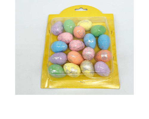 Пасхальные яйца из полистирола, 3cm. цветные, 18шт/уп. ML1-55