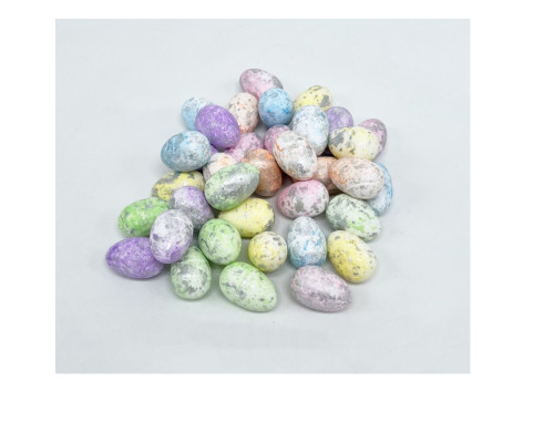 Пасхальные яйца из полистирола, 3cm. цветные/серебро, 36шт/уп. ML1-93