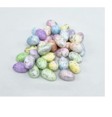 41448 Пасхальные яйца из полистирола, 3cm. цветные/серебро, 36шт/уп. ML1-93