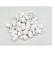 41449 Пасхальные яйца из полистирола, 3cm. белые/конфетти ML1-99