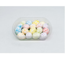 Oua de Paste din polistiren, 4cm. colorate,18buc/set. ML1-137