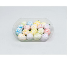 41450 Пасхальные яйца из полистирола,4cm. цветные,18шт/уп. ML1-137