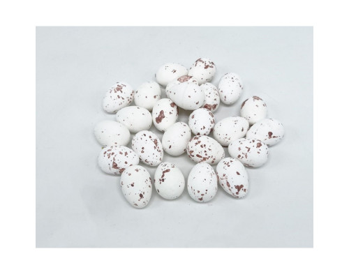 41456 Пасхальные яйца из полистирола,3.5cm. белый, 24шт/уп. ML1-61