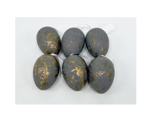 Oua de Paste din polistiren,7cm. color/argint. 6buc/set. ML1-71