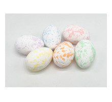 41461 Пасхальные яйца из полистирола, 6cm. цветные, 6шт/уп. ML1-67