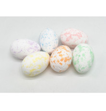 41461 Пасхальные яйца из полистирола, 6cm. цветные, 6шт/уп. ML1-67