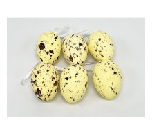 41462 Пасхальные яйца из полистирола, 7cm. желтые, 6шт/уп.ML1-134