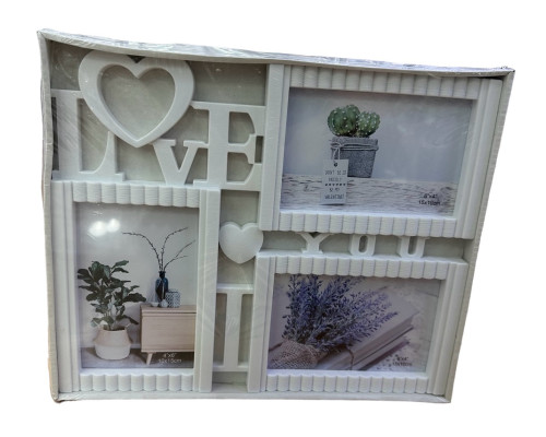 Foto colaj, alb, "I love you" 3 foto, KF-17 (48)