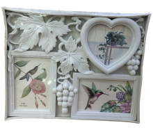 Фотоколлаж, белый, "Виноградная лоза" 3 фото, KF-18 (48)