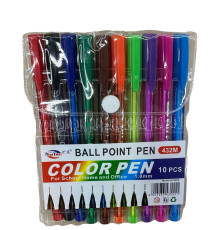 Set pixuri cu bila, 1.0 mm, 10 culori, 8hiYou 432M