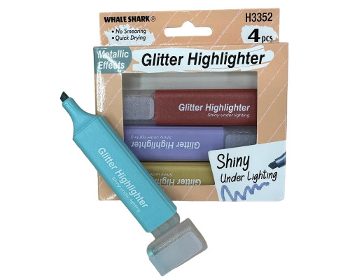 Set marker text, 4 culori gliter, H3352 (240)