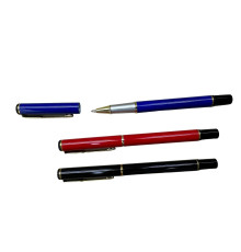 21036 Ручка Roller, металл. корпус, 0,7мм синяя, ассорти S6-3 (15/300)