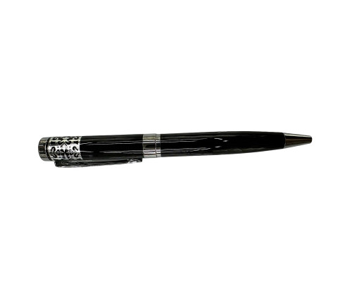 Ручка шариковая, поворотная, металл.черный корпус,0,7мм синяя, HM-204 (10/500)