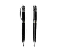 Pix cu bilă, rotativ, carcasa metal negru,0,7mm albastru, HM-204 (10/500) Pix cu bilă, rotativ, carcasa metal negru,0,7mm albastru, HM-204 (10/500)