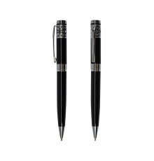 Ручка шариковая, поворотная, металл.черный корпус,0,7мм синяя, HM-204 (10/500)