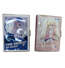 93724 Блокнот детский B6 "Girl Number" 80л., пластик, на кнопке S7-7 (144)