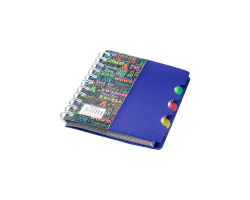 Carnet А6 plastic cu spirala 100foi, cu 3 separatoare A6-821 (240)