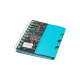 Carnet А6 plastic cu spirala 100foi, cu 3 separatoare A6-821 (240)