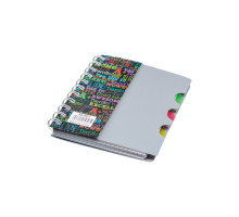 Carnet А6 plastic cu spirala 100foi, cu 3 separatoare A6-821 (240)