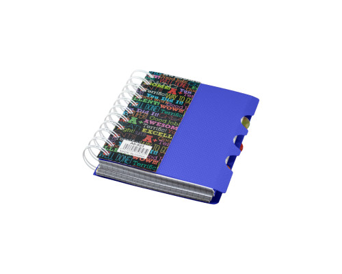 Carnet А6 plastic cu spirala 200foi, cu 3 separatoare A6-821 (120)