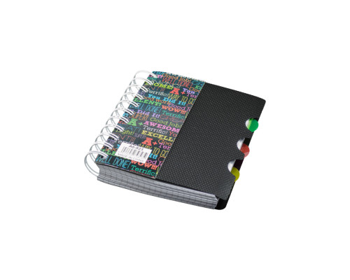 Carnet А6 plastic cu spirala 200foi, cu 3 separatoare A6-821 (120)