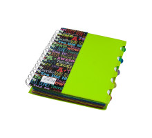 Carnet А5 plastic cu spirala 200foi, cu 5 separatoare A5-821 (72)