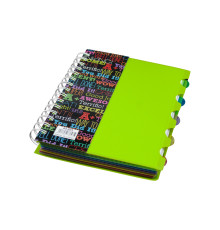 Carnet А5 plastic cu spirala 200foi, cu 5 separatoare A5-821 (72)