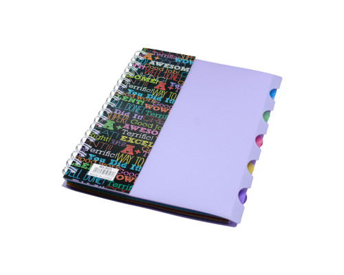 Carnet B5 plastic cu spirala 100foi, cu 5 separatoare B5-821 (100)