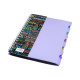 Carnet B5 plastic cu spirala 100foi, cu 5 separatoare B5-821 (100)