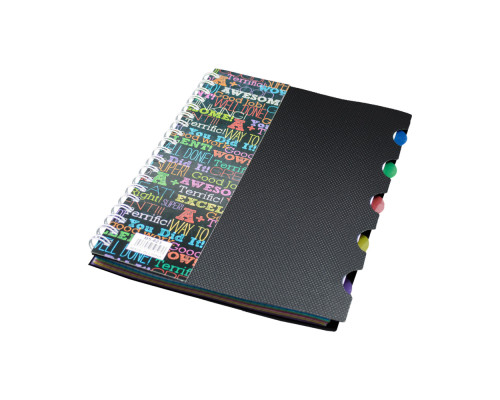 Carnet B5 plastic cu spirala 100foi, cu 5 separatoare B5-821 (100)