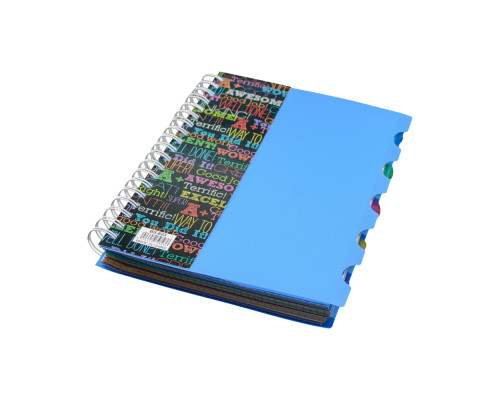 Carnet B5 plastic cu spirala 200foi, cu 5 separatoare B5-821 (48