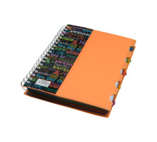 Carnet B5 plastic cu spirala 200foi, cu 5 separatoare B5-821 (48