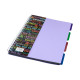 Carnet А4 plastic cu spirala 100foi, cu 4 separatoare A4-821 (72)