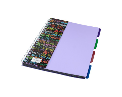 Carnet А4 plastic cu spirala 100foi, cu 4 separatoare A4-821 (72)