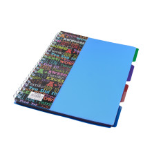 Carnet А4 plastic cu spirala 100foi, cu 4 separatoare A4-821 (72)