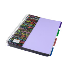 Carnet А4 plastic cu spirala 200foi, cu 4 separatoare A4-821 (36)