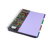 Carnet А4 plastic cu spirala 200foi, cu 4 separatoare A4-821 (36)