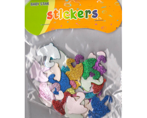 Autocolante pentru creatie, din foamiran cu gliter "Umbrelute" S12-1