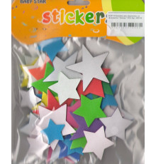 Autocolante pentru creatie, din foamiran cu gliter "Stelute"