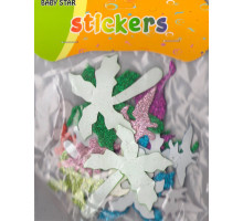 Наклейка для творчества, из фоамирана с глиттером "Динозаврики" S12-1