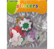 Наклейка для творчества, из фоамирана с глиттером "Весна" S12-1