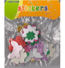 Наклейка для творчества, из фоамирана с глиттером "Весна" S12-1