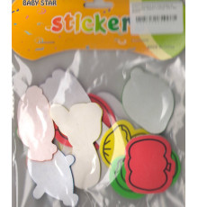 Наклейка для творчества, из фоамирана "Фрукты и овощи"