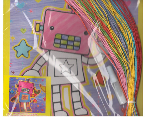 Set creatie aplicatie cu rafia "Robot" Q-10 S12-5 Set creatie aplicatie cu rafia "Robot" Q-10 S12-5