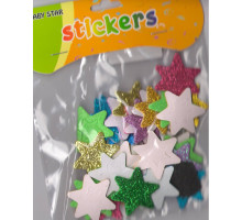 Autocolante pentru creatie, din foamiran cu gliter "Stelute" S12-1